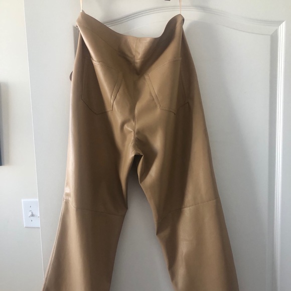 Nanushka Vegan Leather Sora Crop Flare Pant L - Picture 5 of 8